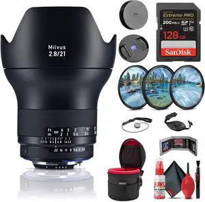 Zeiss Milvus 21mm f/2.8 ZF.2 Lens for Nikon F (2096-548) + Advanced Kit