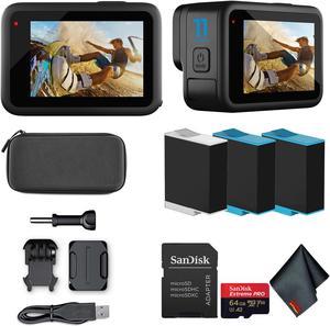 GoPro HERO11 - Waterproof Action Camera + 64GB Card and 2 Extra Batteries