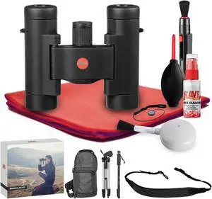 Leica 8x20 Ultravid BR Binocular (Black Rubber)  - Exclusive Outdoors Binoculars Kit