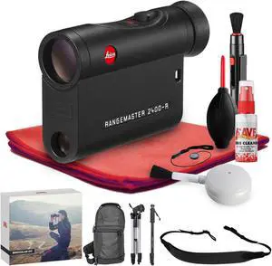 Leica 7x24 Rangemaster CRF 2400-R Laser Rangefinder  - Exclusive Outdoors Binoculars Kit