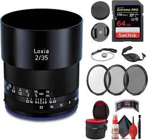 Zeiss Loxia Biogon T* 35mm f/2 Lens for Sony E Mount (2103-749) + Deluxe Kit