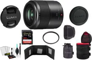 Panasonic Lumix G Macro 30mm f/2.8 ASPH. MEGA O.I.S. Lens with Memory Card (International Model)