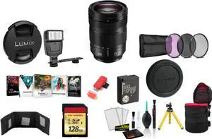 Panasonic Lumix S 24-105mm f/4 Macro O.I.S. Lens with 128GB Memory Card and More (International Model)