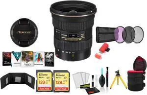 Tokina 17-35mm f/4 Pro FX Lens for Canon - with 2x 128GB Memory Cards (International Model)