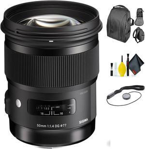 Sigma 50mm f/1.4 DG HSM Art Lens for Nikon + Deluxe Lens Cleaning Kit