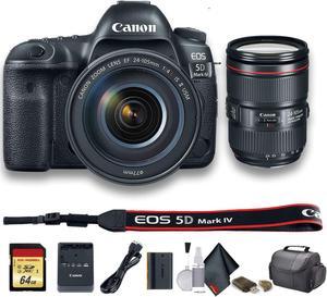 Canon EOS 5D Mark IV DSLR Camera with 24-105mm f/4L II Lens (1483C010) - Starter Bundle