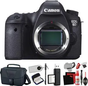 Canon EOS 6D DSLR Camera (Body Only) - (International Model) with Extra Accessory Bundle