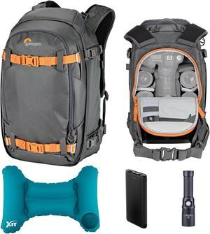 Lowepro Whistler Backpack 350 AW II (Gray) With 6Ave Travel Pack Bundle