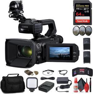 Canon XA70 UHD 4K30 Camcorder with Dual-Pixel Autofocus + 64GB Memory Card Basic Bundle