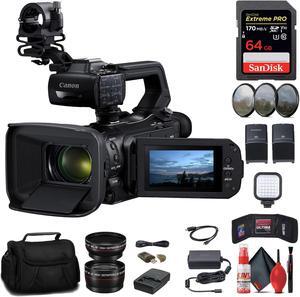 Canon XA70 UHD 4K30 Camcorder with Dual-Pixel Autofocus + 64GB Memory Card Starter Bundle