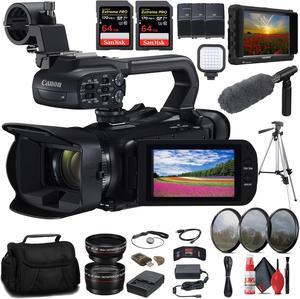 Canon XA65 Professional UHD 4K Camcorder + 4K Monitor + Pro Mic + 2 x 64GB + More