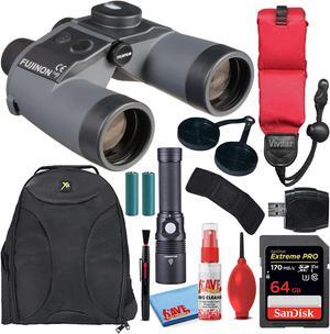 Fujifilm 7x50 WPC-XL Mariner Binoculars with Compass + 64GB SD Card Bundle