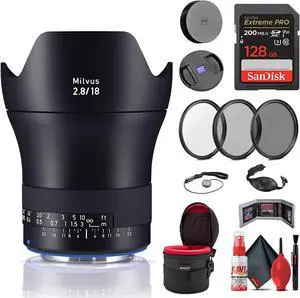 Zeiss Milvus 18mm f/2.8 ZE Lens for Canon EF (2096-517) + Advanced Kit