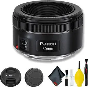 Canon EF 50mm f/1.8 STM Lens (International Model) Basic Bundle