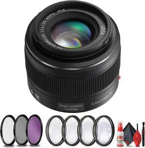 Panasonic Leica DG Summilux 25mm f1.4 Lens Bundle with 46mm Filter Kits