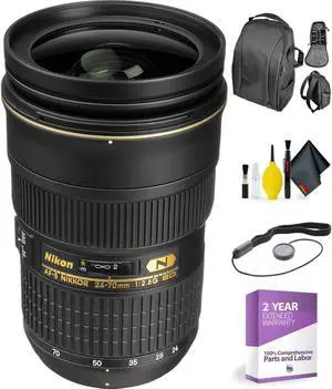 NIKON 24-70MM F/2.8G ED AF-S Lens + Deluxe Lens Cleaning Kit Bundle
