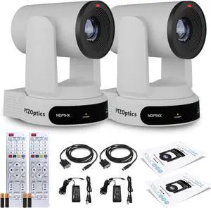 2 x PTZOptics Move 4K PTZ Camera with 30x Zoom (White) (PT30X-4K-WH-G3)