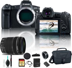 Canon EOS R Mirrorless Digital Camera 3075C002 With Canon EF Mount Adapter, Canon EF-S 18-135mm Lens, Canon Bag, 32GB Memory Card and More