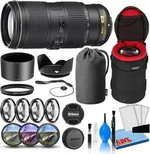 Nikon AF-S 70-200mm f/4G ED VR Telephoto Lens (2202) Intl Model Bundle