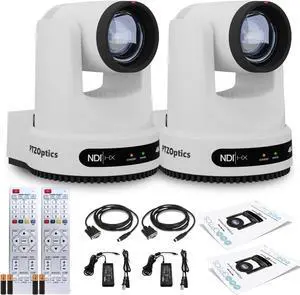 2 x PTZOptics Move 4K PTZ Camera with 12x Optical Zoom (White) (PT12X-4K-WH-G3)
