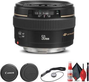 Canon EF 50mm f/1.4 USM Lens (2515A003) + Filter Kit + Lens Pouch Base Bundle