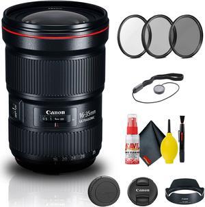 Canon EF 16-35mm f/2.8L III USM Lens (0573C002) + Filter Kit + Cap Keeper + More