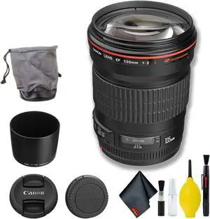 Canon EF 135mm f/2L USM Lens (International Model) Basic Bundle