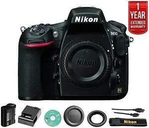Nikon D810 36.3MP 1080p FX-Format DSLR Camera (Body Only) 1542B + One Year Extended Warranty - (Renewed)
