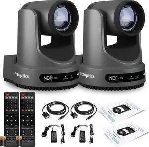 2 x PTZOptics Move 4K PTZ Camera with 12x Zoom (Gray) (PT12X-4K-GY-G3)