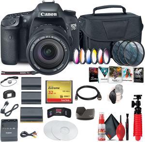 Canon EOS 7D DSLR Camera with 18-135mm Kit (3814B016) + 32GB Compact Flash Card Pro Bundle