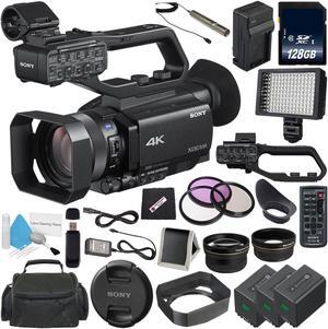 Sony PXW-Z90V 4K HDR XDCAM with Fast Hybrid AF + NP-FV70 Replacement Lithium Ion Battery + External Rapid Charger + 128GB SDXC Class 10 Memory Card + 62mm 3 Piece Filter Kit Bundle