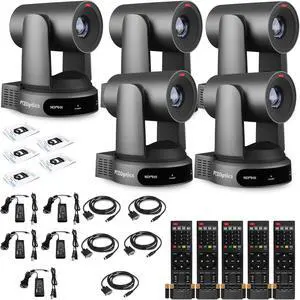 5 x PTZOptics Move 4K PTZ Camera with 30x Zoom (Gray) (PT30X-4K-GY-G3)