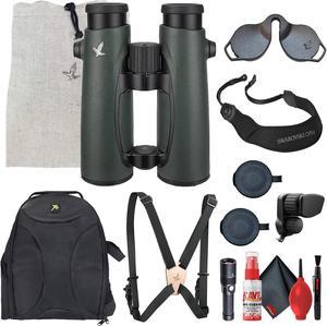Swarovski EL FieldPro 10x50 Binoculars  Green with Accessories Outdoor Bundle