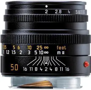 Leica Normal 50mm f/2.0 Summicron M Manual Focus Lens (6-Bit, Updated for Digital) - Black