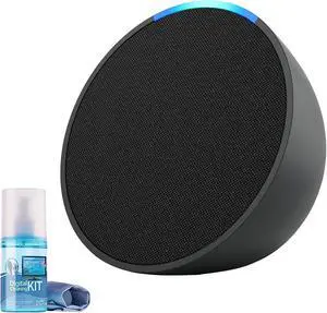Echo Pop (1st Generation) Smart Speaker - Charcoal with Cleaning Kit