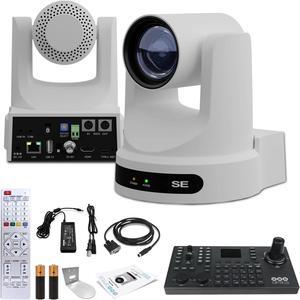 PTZOptics Move SE PTZ Camera with 12x Optical Zoom + PTZOptics SuperJoy PTZ Controller + Mount
