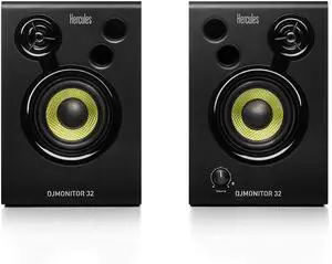 DJMonitor 32: 2 x 15 watts RMS active monitoring speakers,Black DJMonitor 32: 2 x 15 watts RMS active monitoring speakers,Black