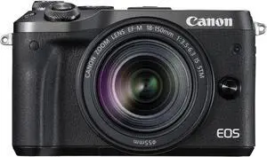 Canon mirrorless Single-Lens Camera EOS M6 Lens kit (Black) EF-M18-150mm F3.5-6.3 is STM-(Japan Import-No Warranty)