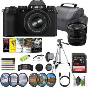 FUJIFILM X-S20 Mirrorless Camera With 15-45mm Lens 15 PC Vlogging Camera Kit