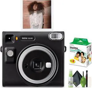 Fujifilm Instax Square SQ40 Instant Film Camera With Instax Square Instant Film (20 Exposures) and Cleaning Kit