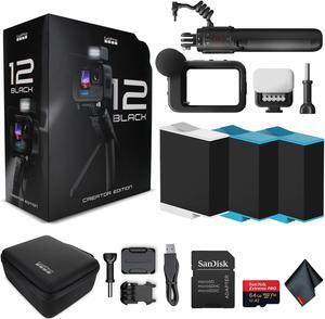 GoPro HERO 12 - Action Camera + 64GB Card, 50 Piece Accessory Kit