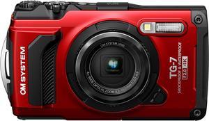 OM System Tough TG-7 Underwater Camera (Red)