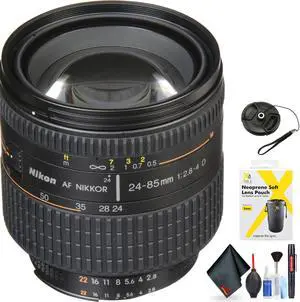 Nikon AF Zoom-NIKKOR 24-85mm f/2.8-4D IF Lens for Nikon F Mount + Accessories (International Model with 2 Year Warranty)