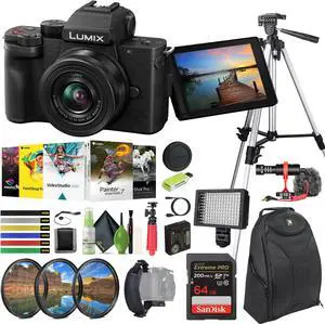 Panasonic Lumix G100 Mirrorless Camera With 12-32mm Lens Vlogging Camera Bundle