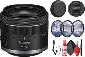 Canon RF 24-50mm f/4.5-6.3 IS STM Lens (Canon RF) Optical Image Stabilization  - Bundle