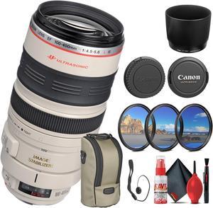 Canon EF 100-400mm f/4.5-5.6L IS USM Lens (2577A002) + Filter Kit - Bundle