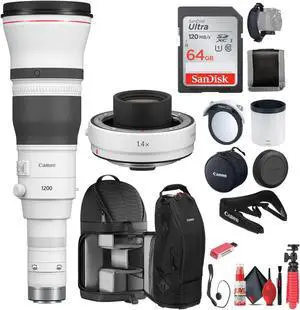 Canon RF 1200mm f/8 L IS USM Lens (5056C002) + Canon Extender RF 1.4x -  Bundle