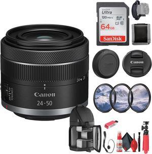 Canon RF 24-50mm f/4.5-6.3 IS STM Lens (Canon RF) Optical Image Stabilizaion  - Bundle