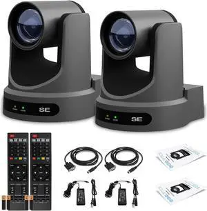 2 x PTZOptics Move SE PTZ Camera with 12x Optical Zoom (Gray) (PT12X-SE-GY-G3)