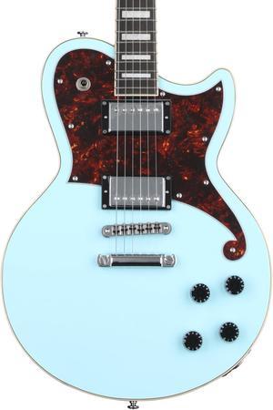 D'Angelico 6 String Acoustic-Electric Guitar, Right, Sky Blue (DAPATLSBMCS)